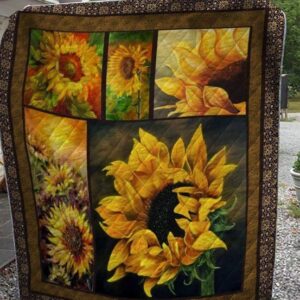 Blooming Sunflower Quilt Blanket Ver 2  Quilt